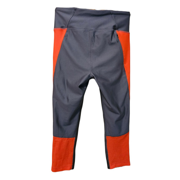 Under Armour Capri Workout Leggings Grey Orange Women's Small - Picture 5 of 7